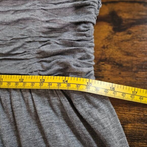 Burberry Dress XL 12 14 Jersey Tank Gray Ruched - Picture 6 of 10